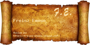 Freisz Emese névjegykártya